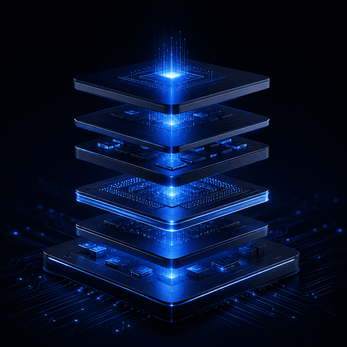 Physical layer — IoT sensors and embedded systems connecting digital to physical